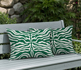 Eden Zebra Print Indoor/Outdoor Reversible Rectangular Pillow