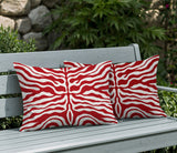 Eden Zebra Print Indoor/Outdoor Reversible Rectangular Pillow