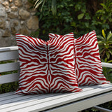 Eden Zebra Print Indoor/Outdoor Reversible Square Pillow