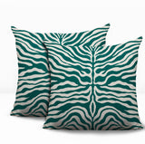 Eden Zebra Print Indoor/Outdoor Reversible Square Pillow