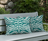 Eden Zebra Print Indoor/Outdoor Reversible Rectangular Pillow