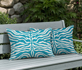 Eden Zebra Print Indoor/Outdoor Reversible Rectangular Pillow