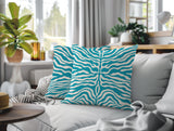 Eden Zebra Print Indoor/Outdoor Reversible Square Pillow