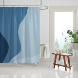 Edo Waves Abstract and Ombre Shower Curtain