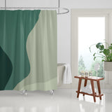 Edo Waves Abstract and Ombre Shower Curtain