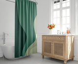 Edo Waves Abstract and Ombre Shower Curtain