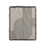 Eko Cotton Blend Blanket Throw in Black, full view