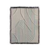 Eko Cotton Blend Blanket Throw in Turquoise, full view