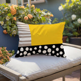 Ekon Abstract Reversible Indoor/Outdoor Rectangular Pillow