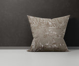Eloise Figurative Reversible Indoor/Outdoor Square Pillow