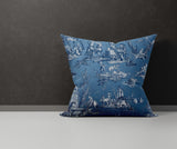 Eloise Figurative Reversible Indoor/Outdoor Square Pillow