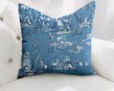 Eloise Figurative Reversible Indoor/Outdoor Square Pillow