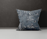 Eloise Figurative Reversible Indoor/Outdoor Square Pillow