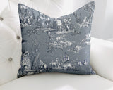 Eloise Figurative Reversible Indoor/Outdoor Square Pillow