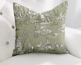 Eloise Figurative Reversible Indoor/Outdoor Square Pillow