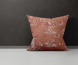 Eloise Figurative Reversible Indoor/Outdoor Square Pillow