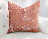 Eloise Figurative Reversible Indoor/Outdoor Square Pillow