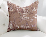Eloise Figurative Reversible Indoor/Outdoor Square Pillow