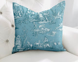 Eloise Figurative Reversible Indoor/Outdoor Square Pillow