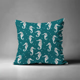Barnon Seahorse Square Indoor/Outdoor Throw Pillow
