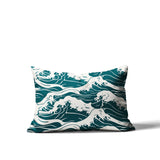 Copley Ocean Waves Lumbar Indoor/Outdoor Throw Pillow