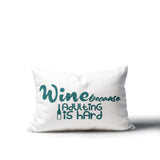 Davey Wine Lumbar Indoor/Outdoor Throw Pillow