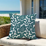Dominique Coral Reefs Lumbar Indoor/Outdoor Throw Pillow
