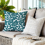 Dominique Coral Reefs Lumbar Indoor/Outdoor Throw Pillow