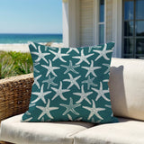 Fletcher Star Fish Square Indoor/Outdoor Throw Pillow