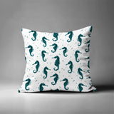 Hemmings Seahorse Square Indoor/Outdoor Throw Pillow