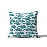 Kieran Fish Square Indoor/Outdoor Throw Pillow