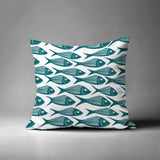 Kieran Fish Square Indoor/Outdoor Throw Pillow