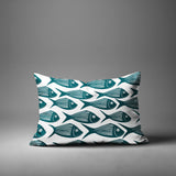Kieran Fish Lumbar Indoor/Outdoor Throw Pillow