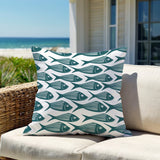 Kieran Fish Square Indoor/Outdoor Throw Pillow