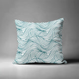 Madden Ocean Waves Square Indoor/Outdoor Throw Pillow