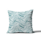 Madden Ocean Waves Square Indoor/Outdoor Throw Pillow