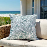 Madden Ocean Waves Square Indoor/Outdoor Throw Pillow