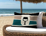 Molsley Wine Bottle Lumbar Indoor/Outdoor Throw Pillow