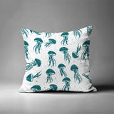 Octavian Jellyfish Square Indoor/Outdoor Throw Pillow