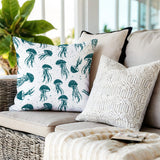 Octavian Jellyfish Square Indoor/Outdoor Throw Pillow