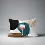 Parson Wine Glass Lumbar Indoor/Outdoor Throw Pillow
