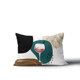 Parson Wine Glass Lumbar Indoor/Outdoor Throw Pillow