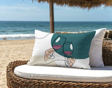 Penny Two Hands Lumbar Indoor/Outdoor Throw Pillow