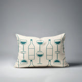 Purcill Wine Glass Lumbar Indoor/Outdoor Throw Pillow