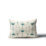 Purcill Wine Glass Lumbar Indoor/Outdoor Throw Pillow