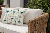Purcill Wine Glass Lumbar Indoor/Outdoor Throw Pillow