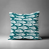Queeston Fish Square Indoor/Outdoor Throw Pillow