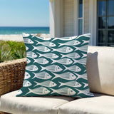 Queeston Fish Square Indoor/Outdoor Throw Pillow