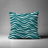 Richardson Ocean Waves Square Indoor/Outdoor Throw Pillow