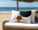 Savon Wine Glass Lumbar Indoor/Outdoor Throw Pillow
